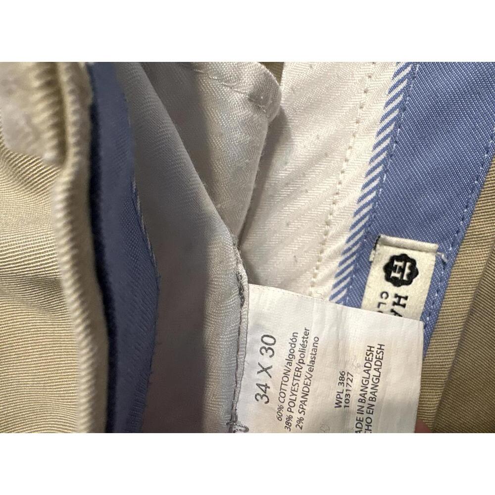 Haggar Straight Fit Premium No Iron Khaki Pants 34 x 30 Men's Dress - Picture 4 of 4
